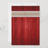 Invitations de mariage rustique rouge et tournesol (Dos)