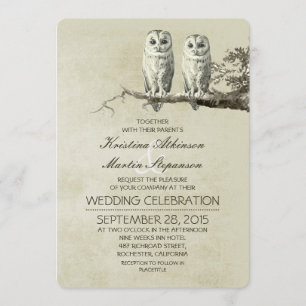 Invitations de mariage rustique vintage avec coupl
