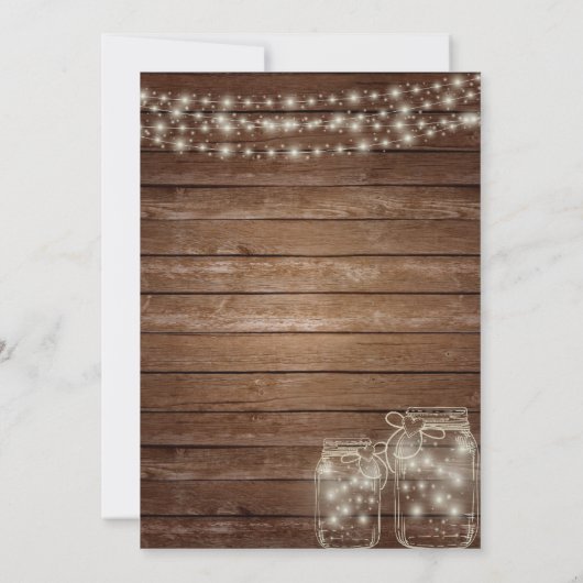 Invitations de mariage rustiques (Dos)