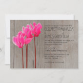 Invitations de mariage rustiques à Cyclamen (Devant)