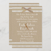 Invitations de mariage rustiques blanches à un sim (Devant / Derrière)