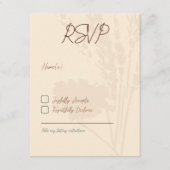 Invitations de mariage rustiques, carte RSVP, Brow (Devant)