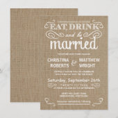 Invitations de mariage rustiques et élégantes (Devant / Derrière)