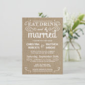 Invitations de mariage rustiques et élégantes (Debout devant)