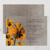 Invitations de mariage rustiques et sansy (Devant / Derrière)