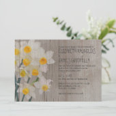 Invitations de mariage rustiques Jonquil (Debout devant)