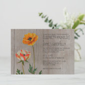 Invitations de mariage rustiques Ranunculus (Debout devant)