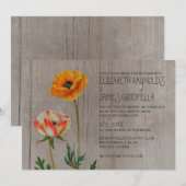 Invitations de mariage rustiques Ranunculus (Devant / Derrière)