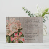 Invitations de mariage rustiques Rhododendron (Debout devant)