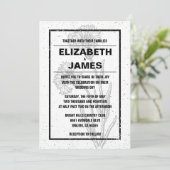 Invitations De Mariage Rustiques Vintages En Noir  (Debout devant)
