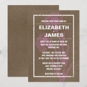 Invitations De Mariage Rustiques Vintages Et Brown (Devant / Derrière)