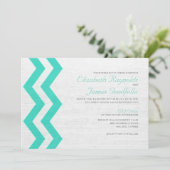 Invitations de mariage rustiques Zigzag (Debout devant)