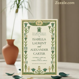 Invitations de mariage sacré de l'Égypte antique