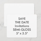 Invitations de mariage SEMI-GLOSS 110 lb 5,5 po x  (Devant / Derrière)