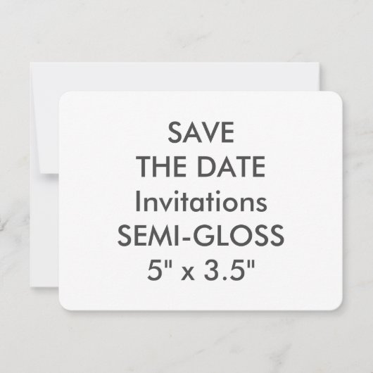 Invitations de mariage SEMI-GLOSS 110 lb 5,5 po x  (Devant)