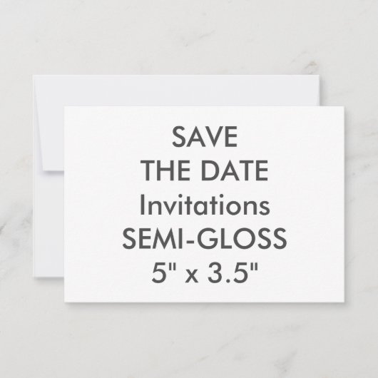 Invitations de mariage SEMI-GLOSS 110 lb 5 po x 3, (Devant)