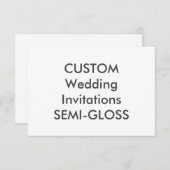 Invitations de mariage SEMI-GLOSS 110 lb 5 po x 3, (Devant / Derrière)
