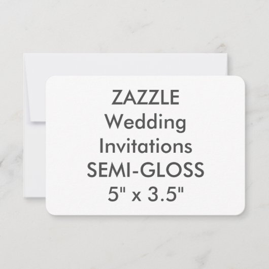 Invitations de mariage SEMI-GLOSS 110 lb 5 po x 3, (Devant)
