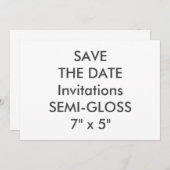 Invitations de mariage SEMI-GLOSS 110lb 7 pouces x (Devant / Derrière)