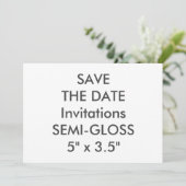 Invitations de mariage SEMI-GLOSS 110lb 7 pouces x (Debout devant)