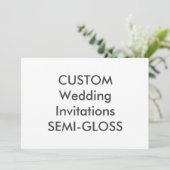Invitations de mariage SEMI-GLOSS 110lb 7 pouces x (Debout devant)