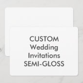 Invitations de mariage SEMI-GLOSS 110lb 7 pouces x (Devant / Derrière)