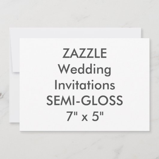 Invitations de mariage SEMI-GLOSS 110lb 7 pouces x (Devant)