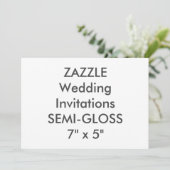 Invitations de mariage SEMI-GLOSS 110lb 7 pouces x (Debout devant)