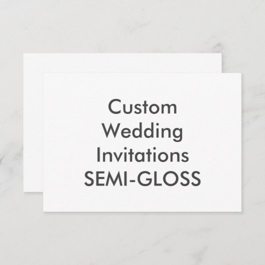 Invitations de mariage SEMI-GLOSS 5" x 3,5" (Devant / Derrière)