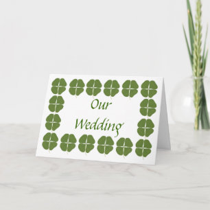 Invitations de mariage Shamrocks vertes, personnal