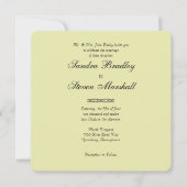 Invitations De Mariage Simple Et Jaune (Devant)