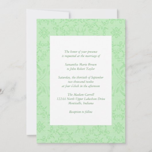 Invitations De Mariage Simplement Chic (Devant)