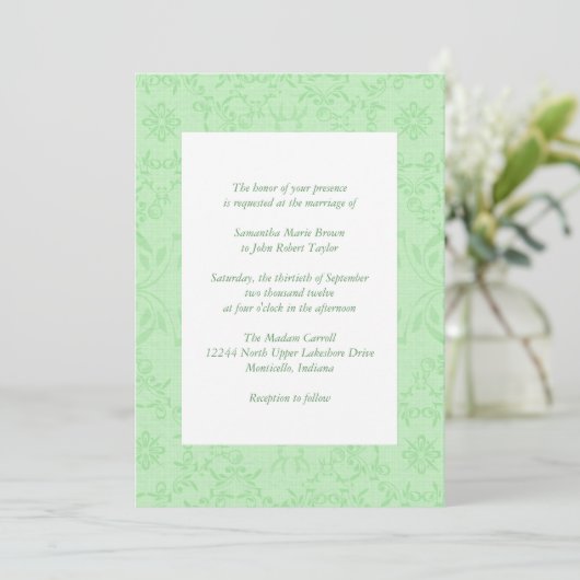 Invitations De Mariage Simplement Chic (Debout devant)