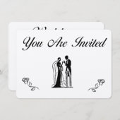 Invitations de mariage simples (Devant / Derrière)
