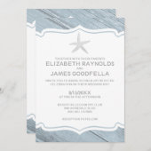 Invitations de mariage simples à Starfish Beach (Devant / Derrière)