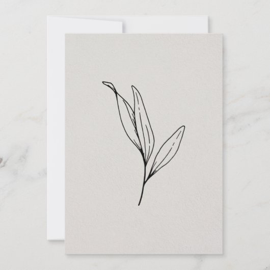 Invitations de mariage simples et abordables (Dos)