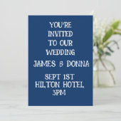INVITATIONS DE MARIAGE SIMPLES ET ÉLÉGANTES MARION (Debout devant)