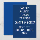 INVITATIONS DE MARIAGE SIMPLES ET ÉLÉGANTES MARION (Devant / Derrière)