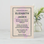 Invitations de mariage simples Vintages rustiques (Debout devant)