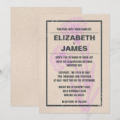 Invitations de mariage simples Vintages rustiques (Devant / Derrière)