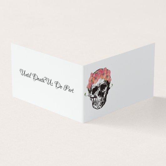 Invitations de mariage Skulls et Poppies (Outside)