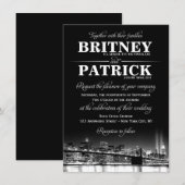 Invitations de mariage Skyline New York City (Devant / Derrière)