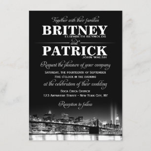 Invitations de mariage Skyline New York City