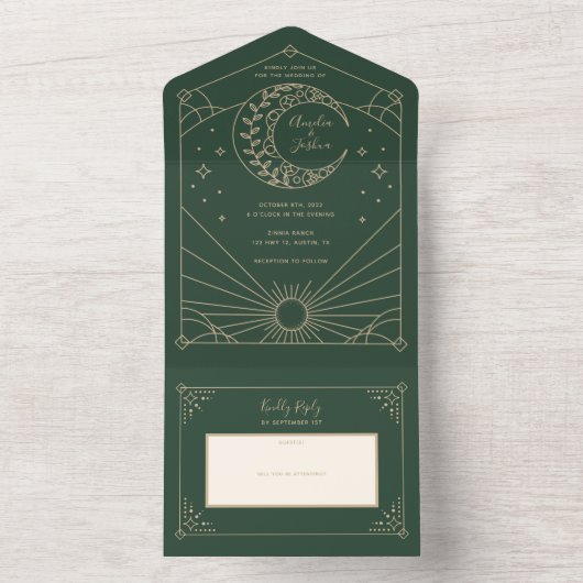 Invitations de mariage Stardust (À l'intérieur)