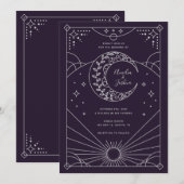 Invitations de mariage Stardust (Devant / Derrière)
