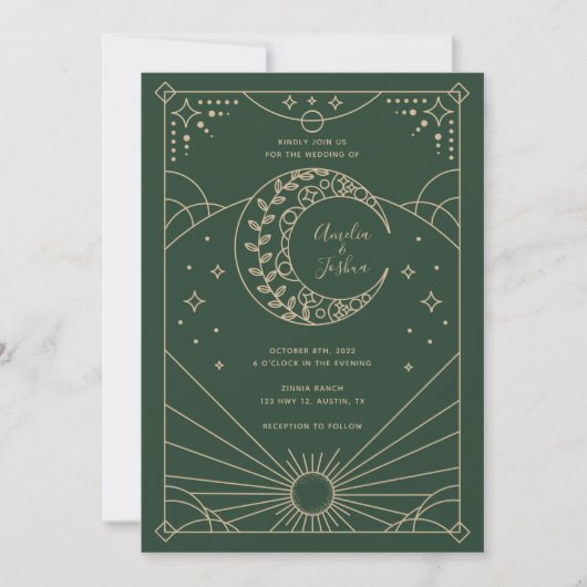Invitations de mariage Stardust (Devant)