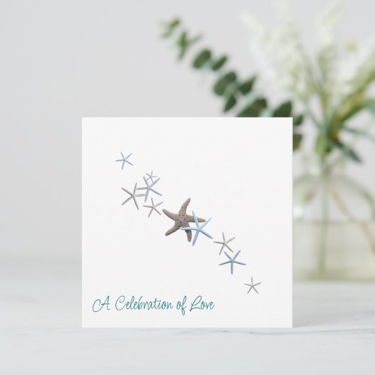 Invitations de mariage Starfish Beach (Debout devant)