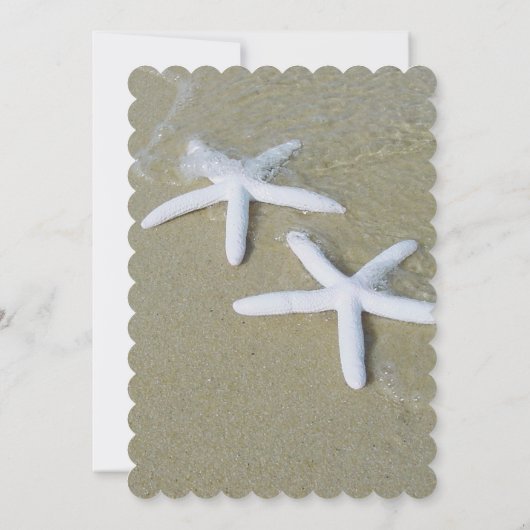 Invitations de mariage Starfish Beach (Dos)