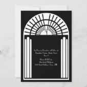 Invitations de mariage - Style Art Déco noir et bl (Dos)