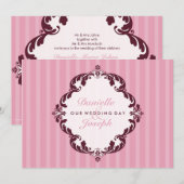 INVITATIONS DE MARIAGE STYLISH :: luxueux luxe 2 (Devant / Derrière)